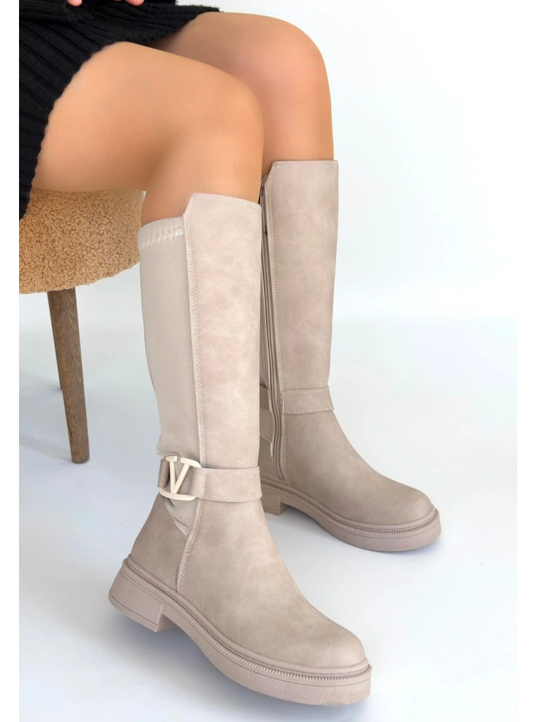 Diona Bej Nubuk Çizme