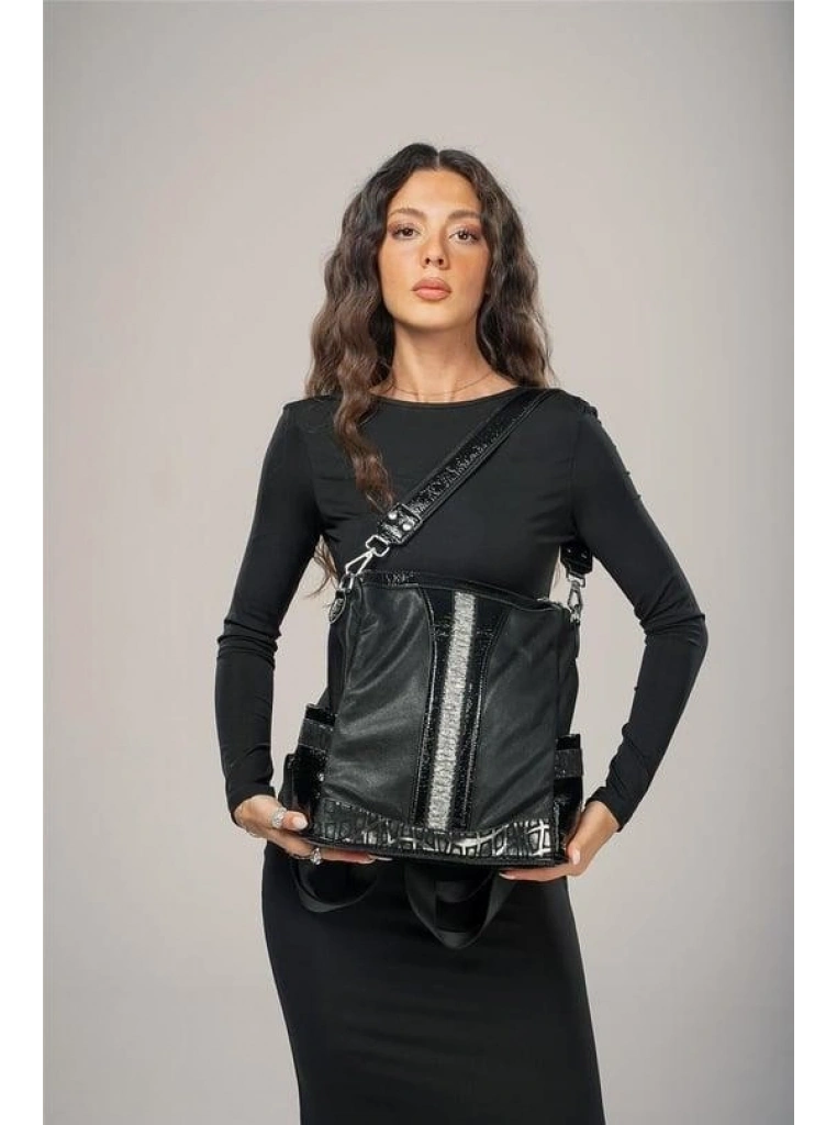 Ejya Siyah Cilt Kol Ve Omuz Çantası