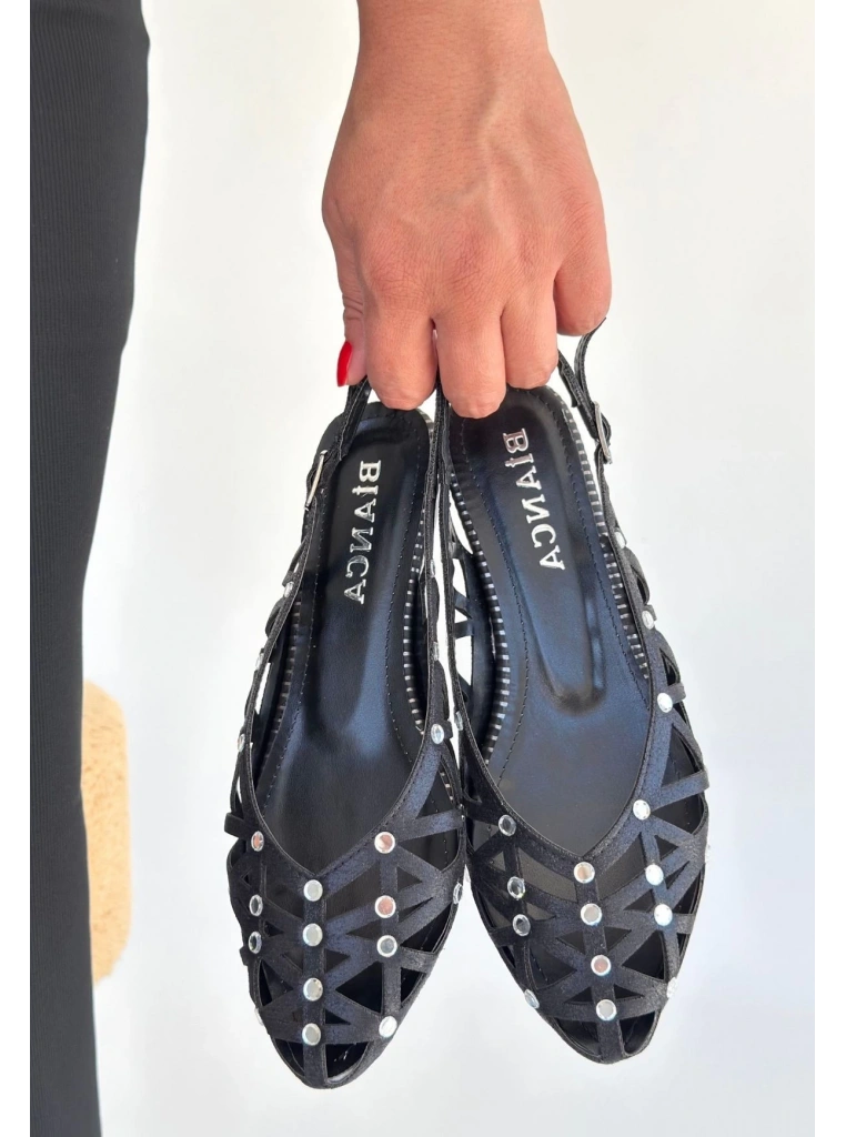 Faty Siyah Cilt Babet Ayakkabı