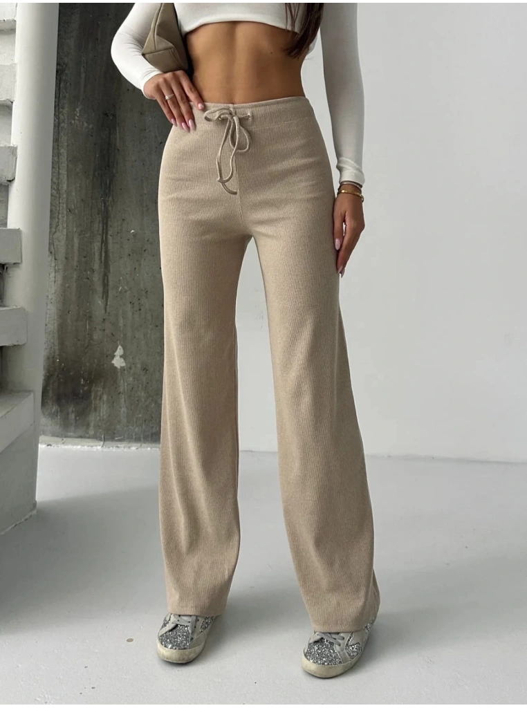 Fit comfort bej salaş pantolon A6011