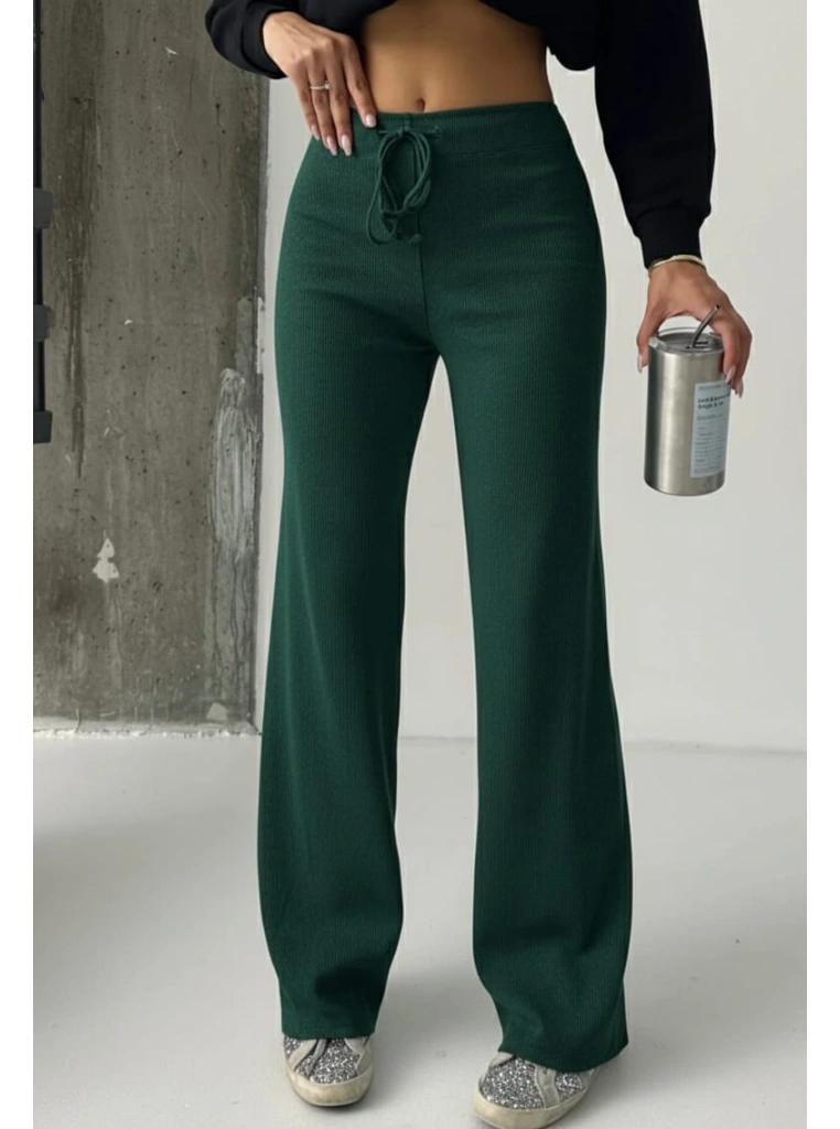 Fit comfort bej salaş pantolon petrol yeşili A6011