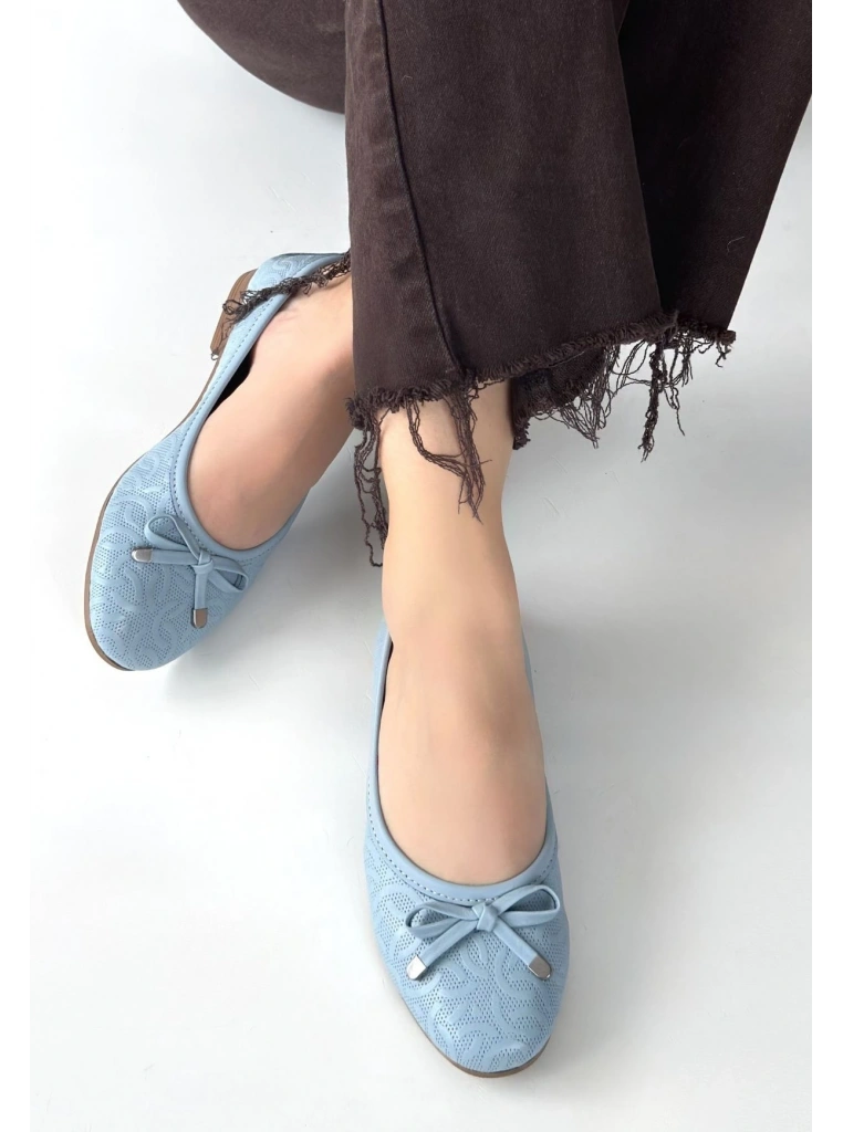 Jnues Mavi Deri Babet Ayakkabı