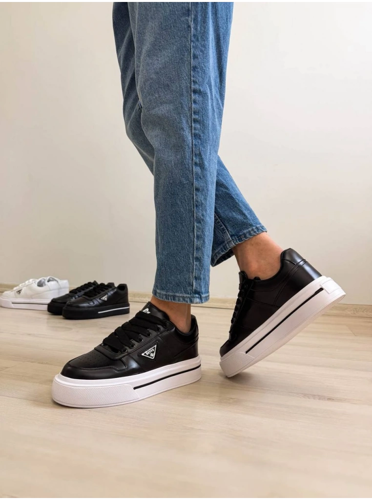 KB-04 Kuback Siyah Cilt Günlük Erkek Ayakkabı