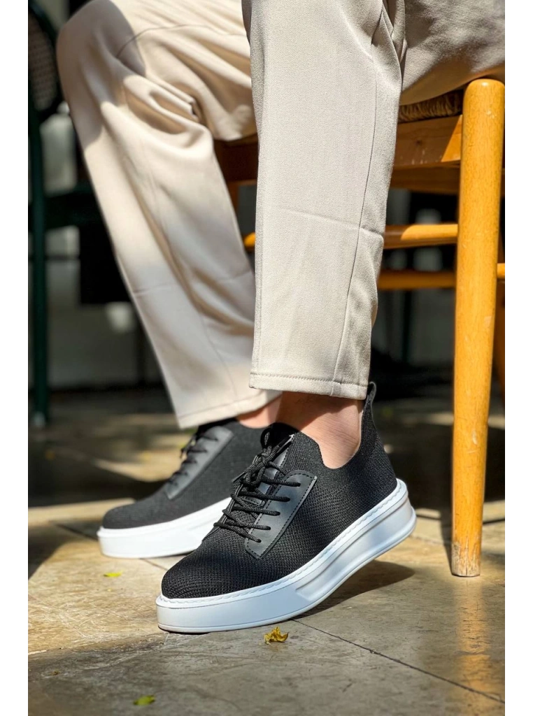 KB-116 Kuback Siyah Triko Bağcıklı  Günlük Erkek Ayakkabı