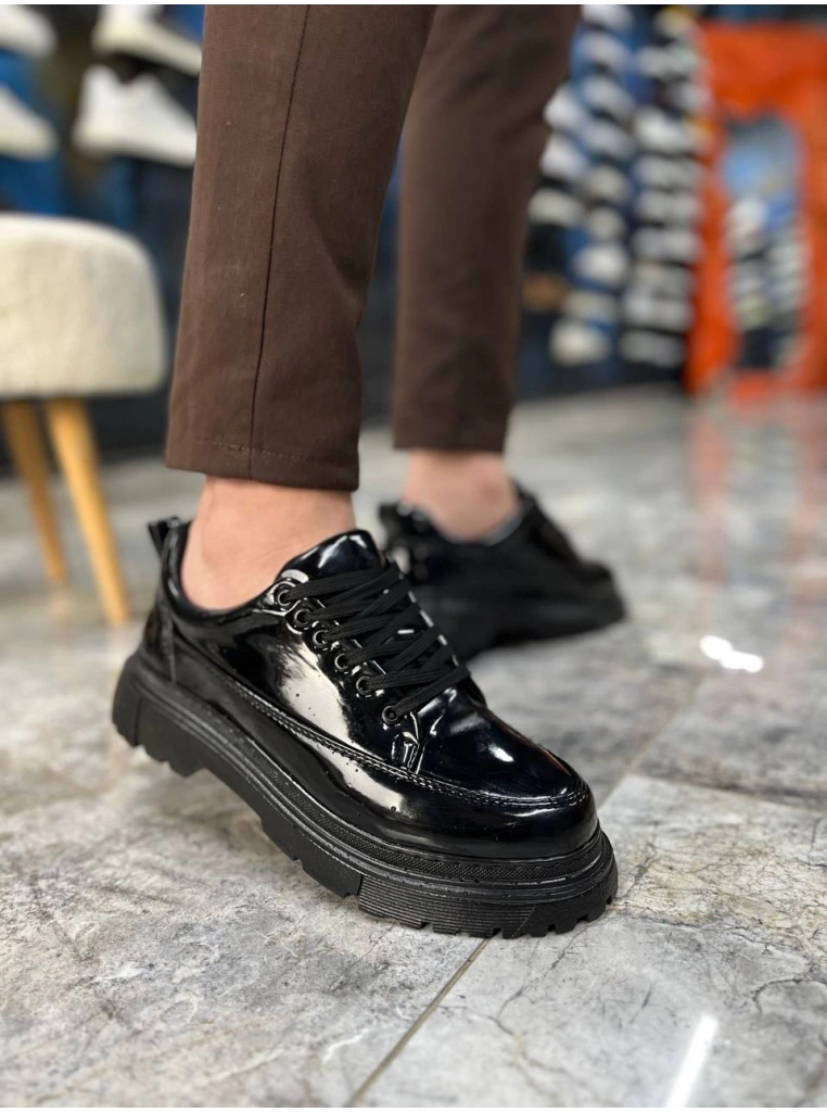 KB-702 Kuback Kömür Rugan Günlük Erkek Ayakkabı