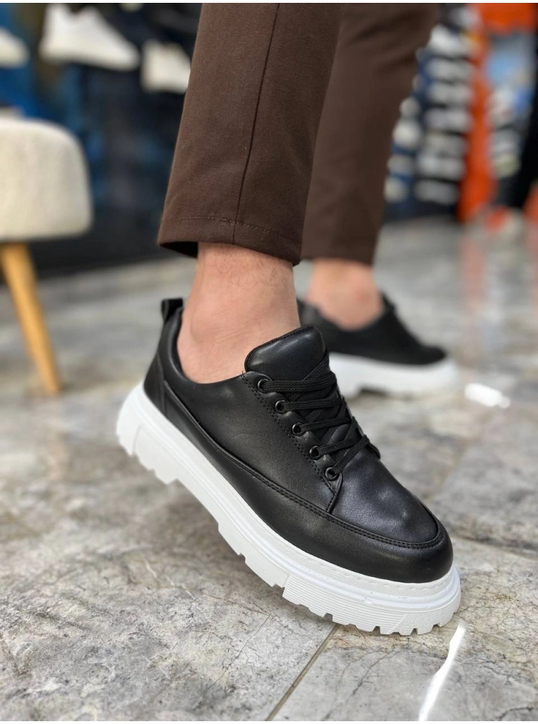 KB-702 Kuback Siyah Cilt Günlük Erkek Ayakkabı