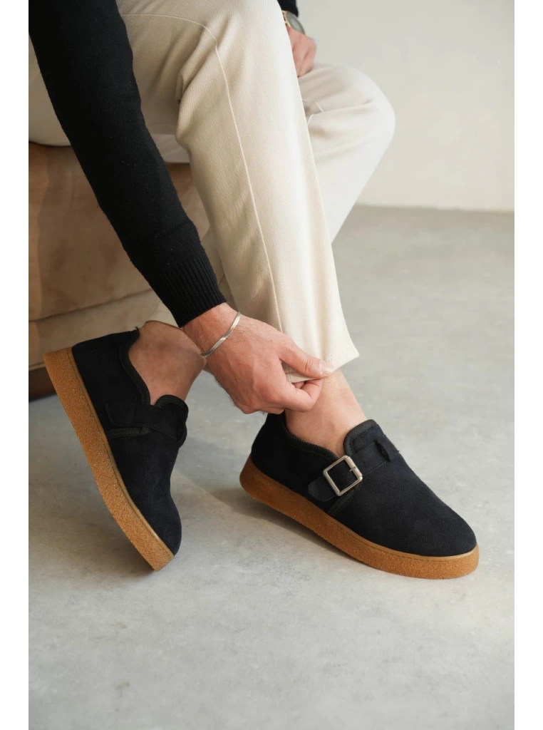 KB-KX1 Kuback Lacivert Kahve Taban Kürklü Günlük Erkek Ayakkabı