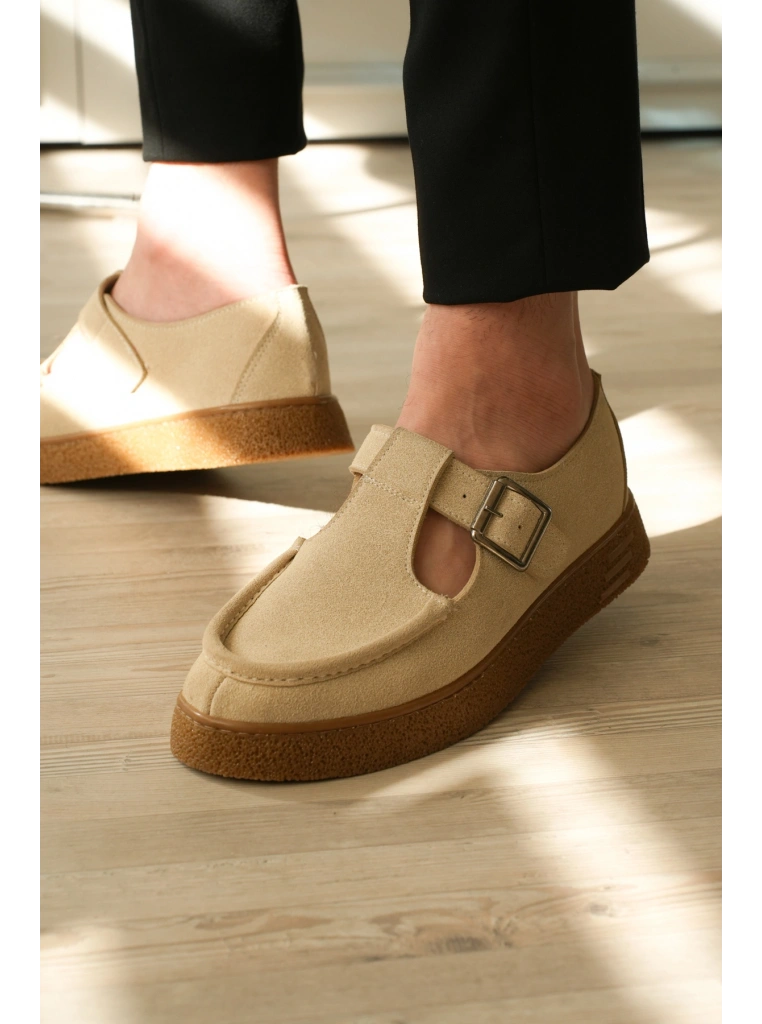 KB-T30 Kuback Bej Kahve Taban Günlük Erkek Sandalet