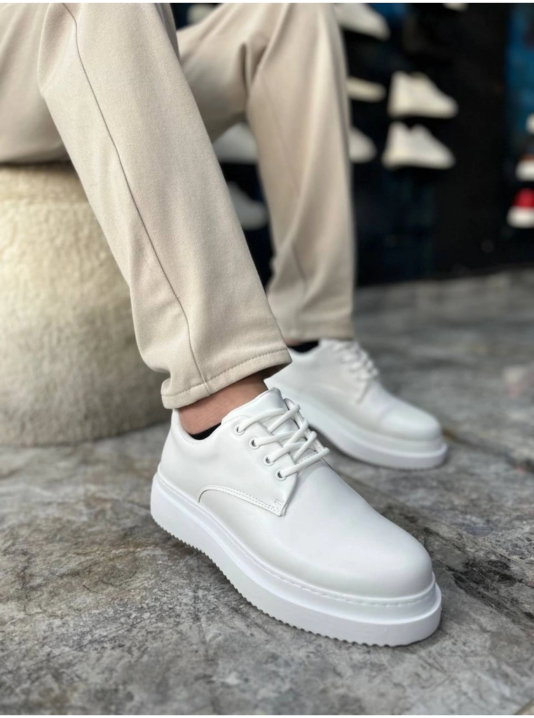 KB-X16 Kuback Beyaz Cilt Günlük Erkek Ayakkabı