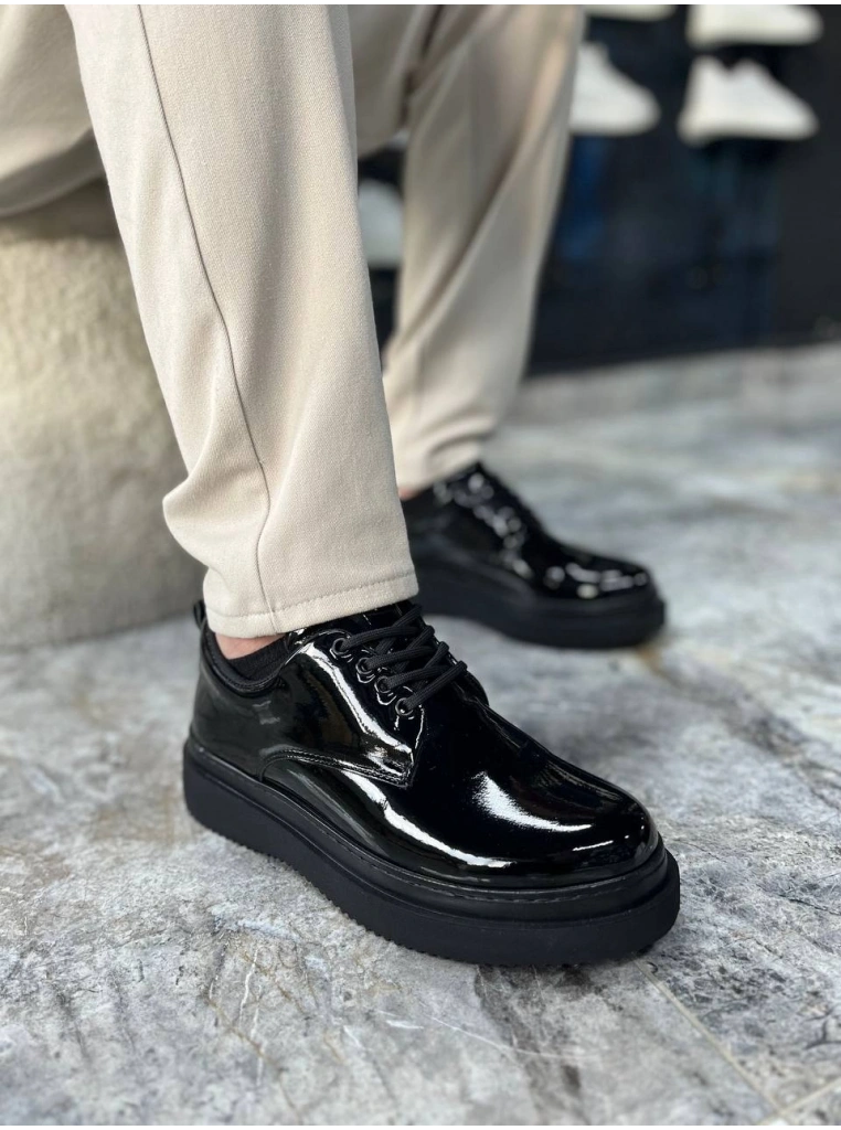 KB-X16 Kuback Kömür Rugan Günlük Erkek Ayakkabı