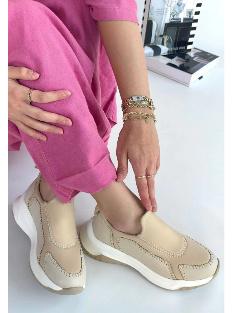 Kendy Bej Cilt Spor Ayakkabı