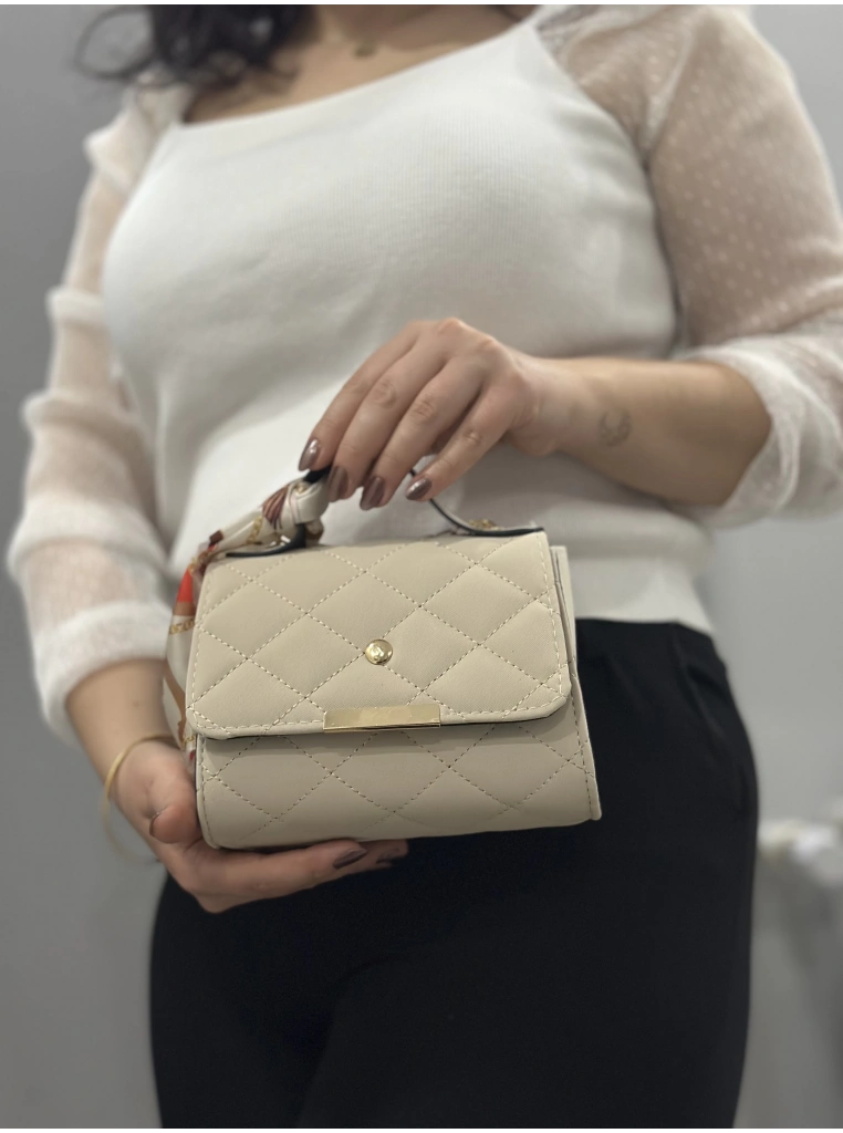 Bej cilt zoje çanta