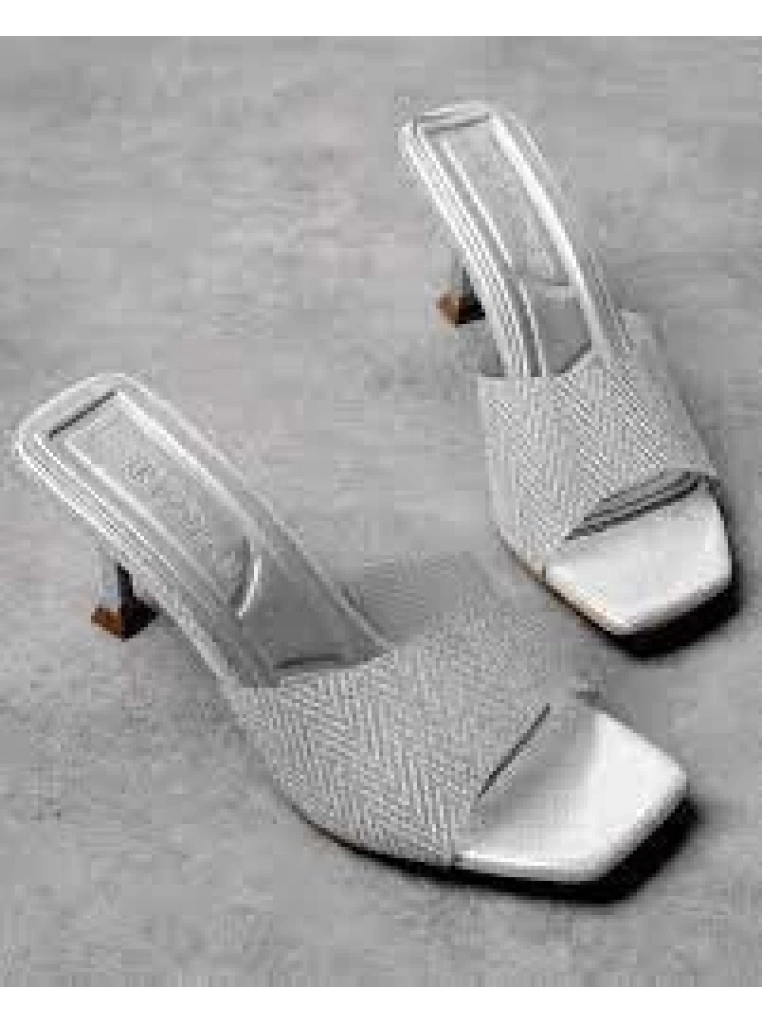 Luart Platin Simli Topuklu Terlik