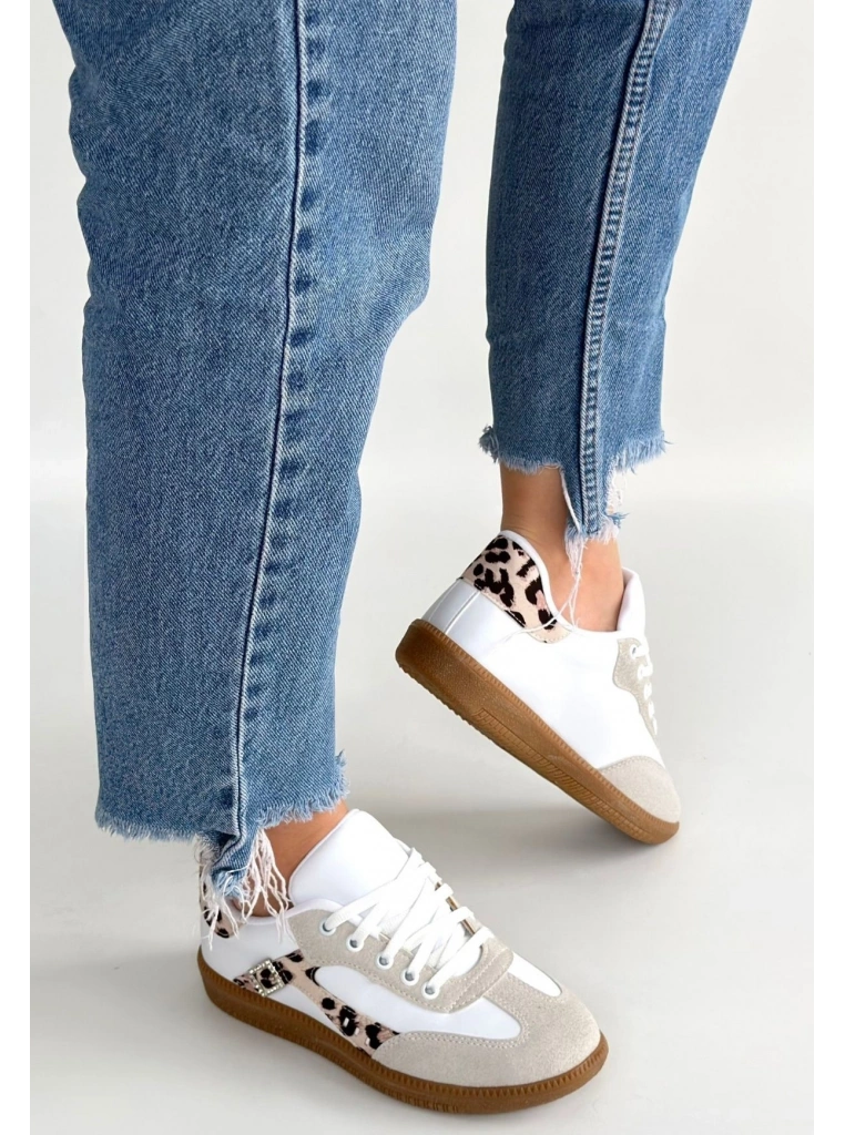 Mier Beyaz Cilt Bağcıklı Spor Ayakkabı