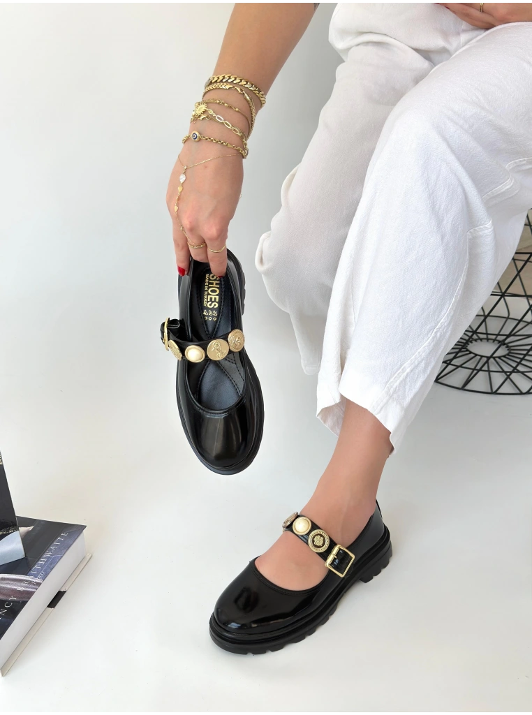 Okira Siyah Rugan Oxford Ayakkabı