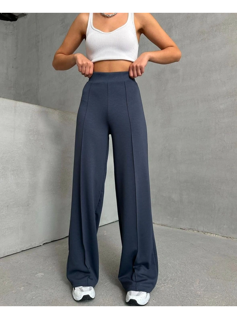 önü çımalı pantolon füme