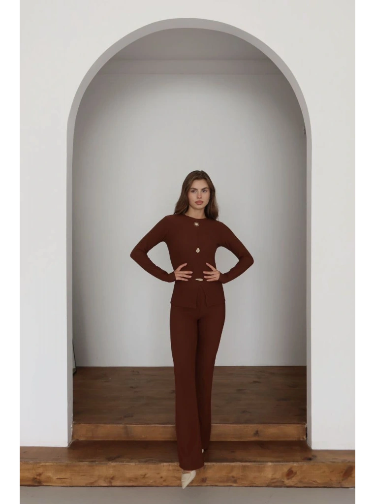 Ottoman alt üst takım kahve pt510442