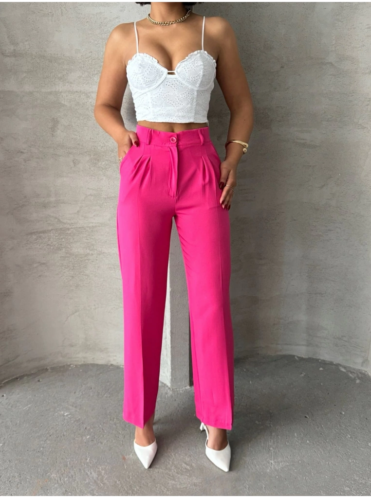 Palazzo fuşya pantolon