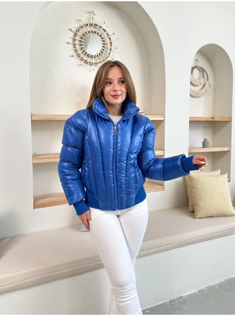 Puffer kısa mont mavi st25534