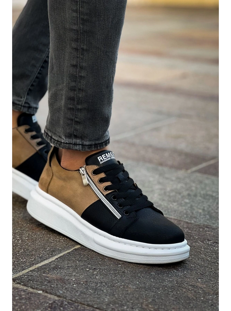 RS601 - Lüx Süet Erkek Ayakkabı Sıyah/Vızon