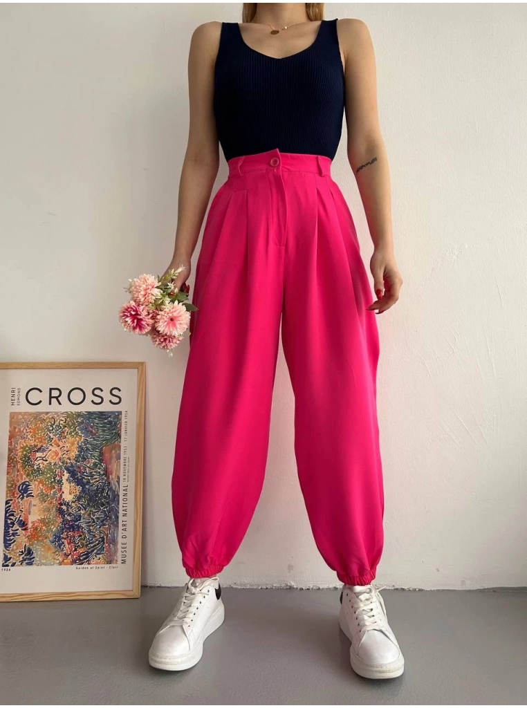 Şalvar pantolon fuşya s23202