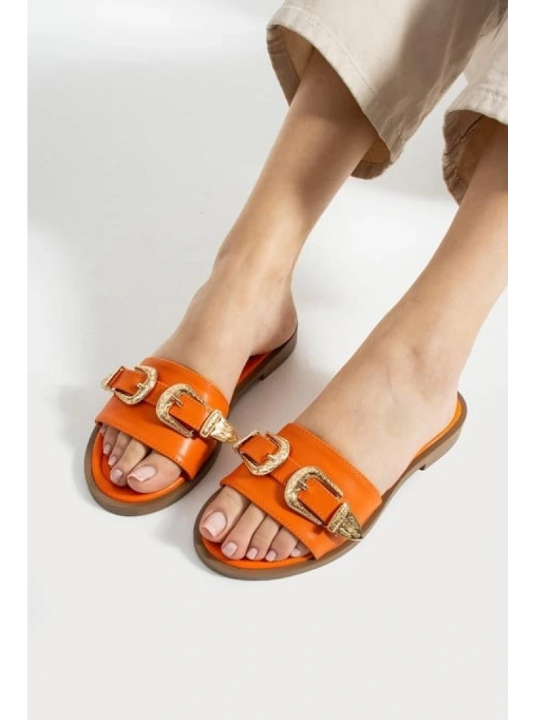 Sene Turuncu Cilt Terlik