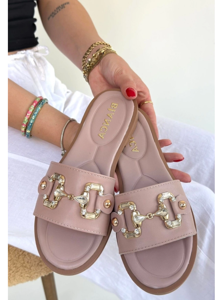 Toha Pudra Cilt Tokalı Terlik