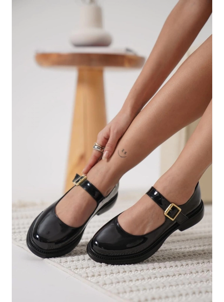 Yokox Siyah Rugan Oxford Ayakkabı