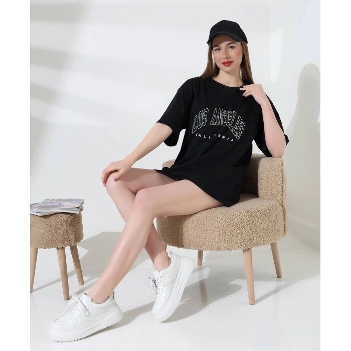 Angeles baskılı tişört