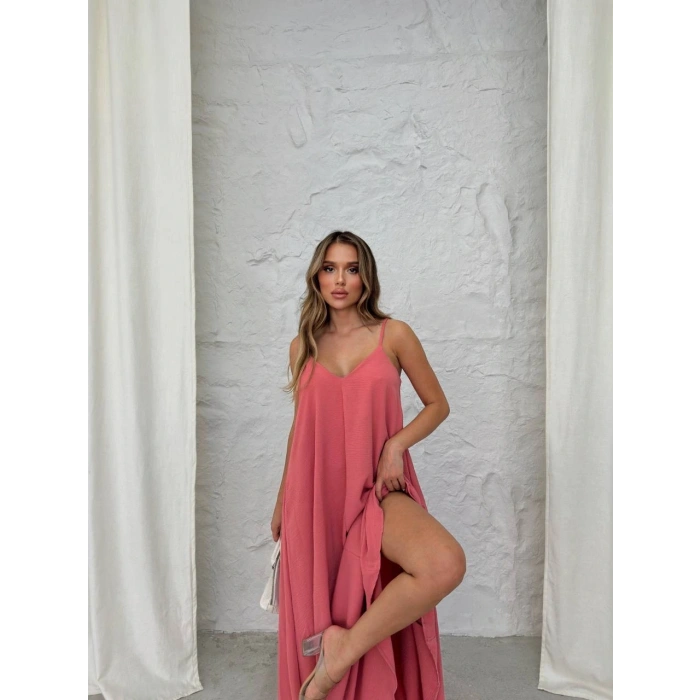 Aerobin uzun elbise pembe pt