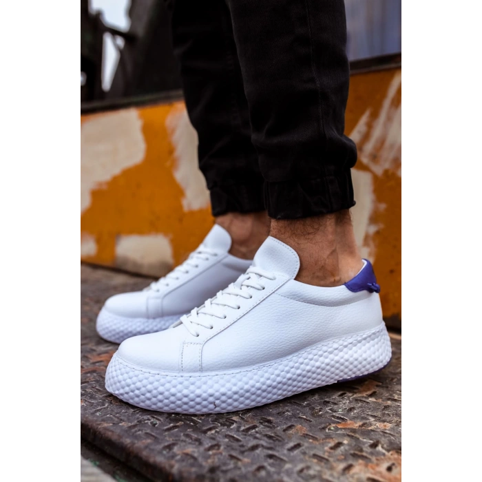 CH107 - CBT Felibord Erkek Ayakkabı BEYAZ / SAX MAVI