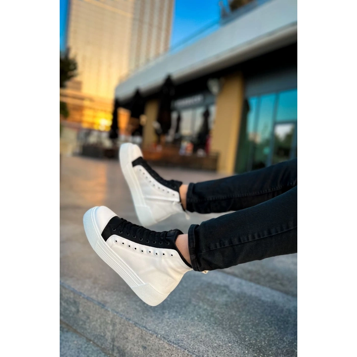 CH167 - GBT Blazer Erkek Bot BEYAZ/SIYAH