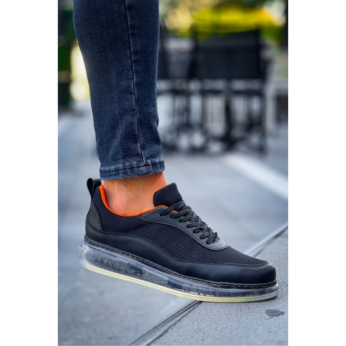 CH181 - RRT İpekyol  Erkek Ayakkabı SIYAH - TURUNCU