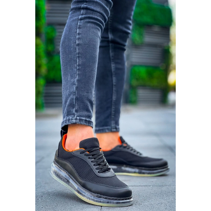 CH181 - RRT İpekyol  Erkek Ayakkabı SIYAH - TURUNCU