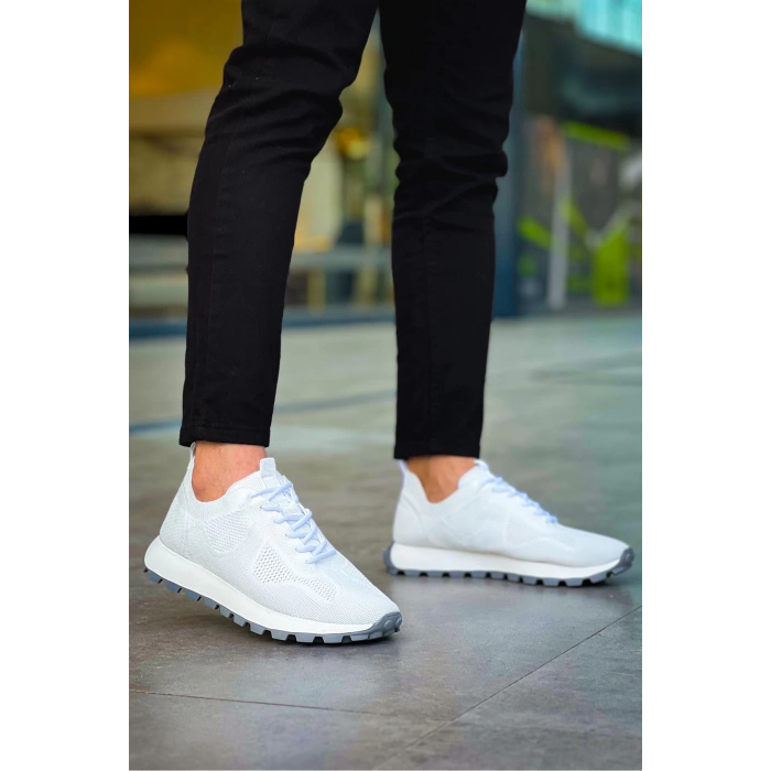 CH2409 - Triko Erkek Ayakkabı BEYAZ