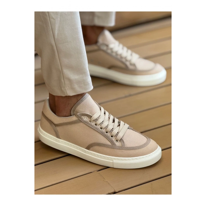 CH2505 - Keten Erkek Ayakkabı BEJ/BEJ