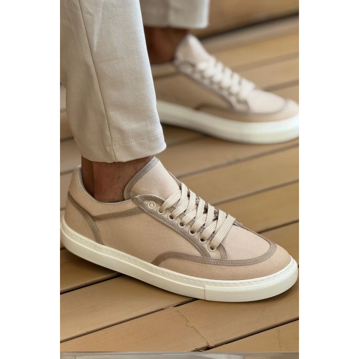 CH2505 - Keten Erkek Ayakkabı BEJ/BEJ