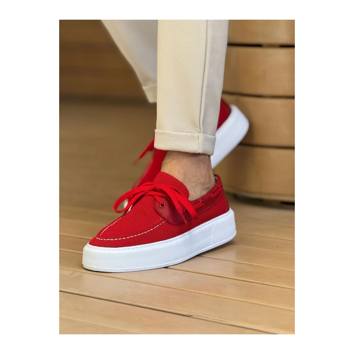 CH2602 - Triko Erkek Ayakkabı KIRMIZI