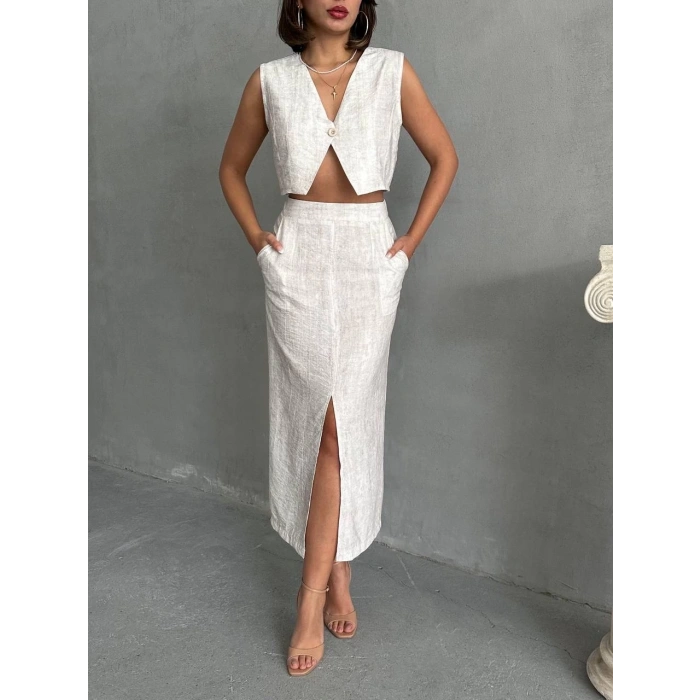 Çilek takım etek yelek