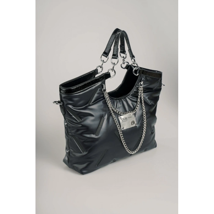 Enya Siyah Cilt Omuz Çantası