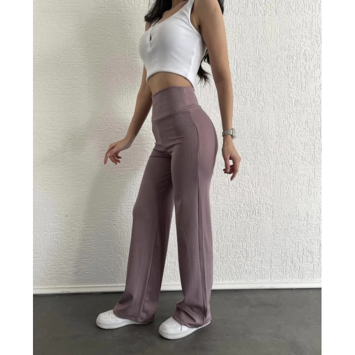 fitilli palazzo pantolon sütlükahve