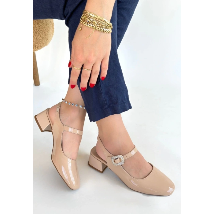 Gowe Nude Rugan Topuklu Ayakkabı