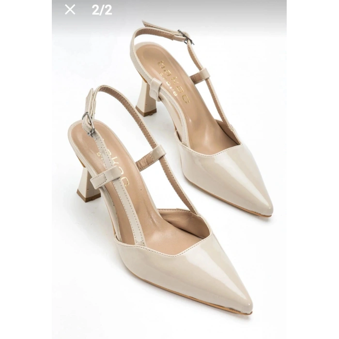 Hoost Bej Rugan Topuklu Ayakkabı