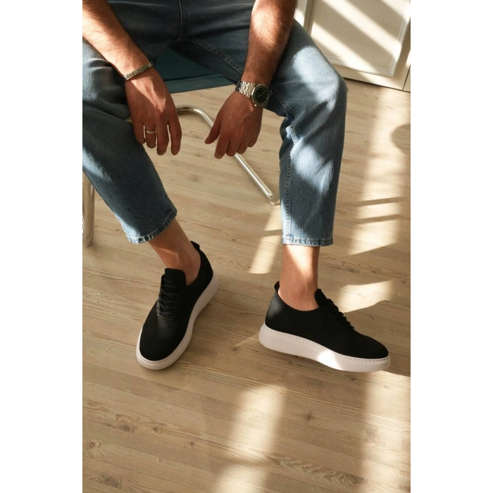 KB-M101 Kuback Siyah Triko Bağcıklı Günlük Erkek Ayakkabı