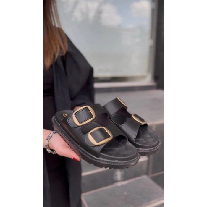 KBTX-1 Kuback Siyah Günlük Kadın Terlik