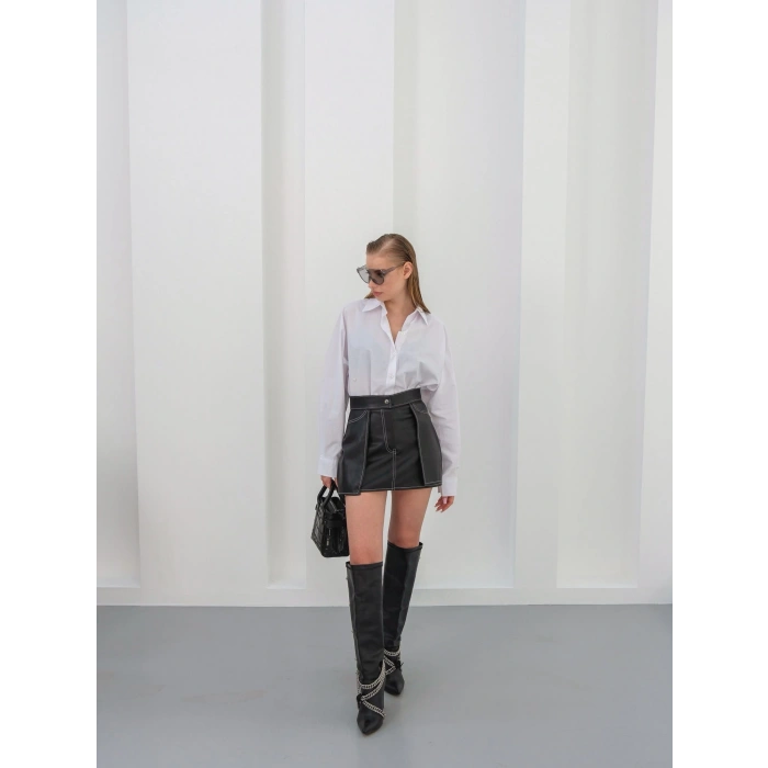 Kontrast deri etek siyah w260015