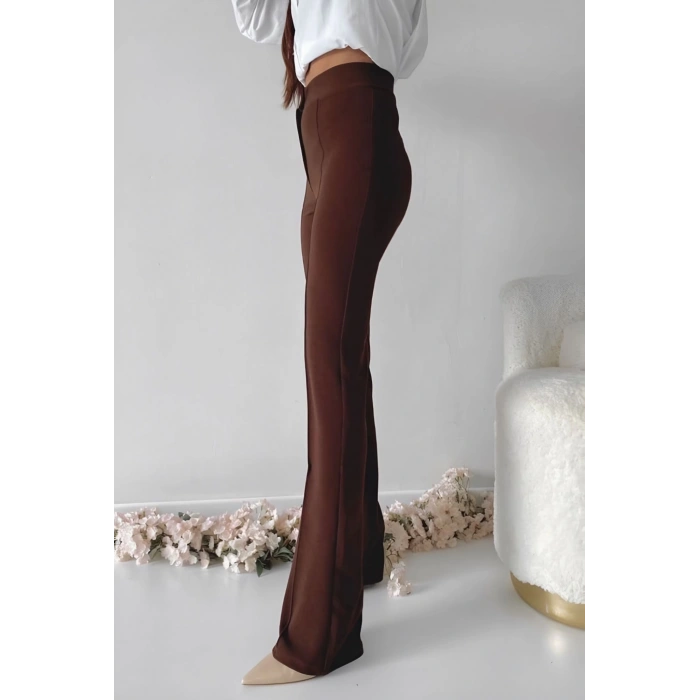 Önü cumalı ithal krep pantolon