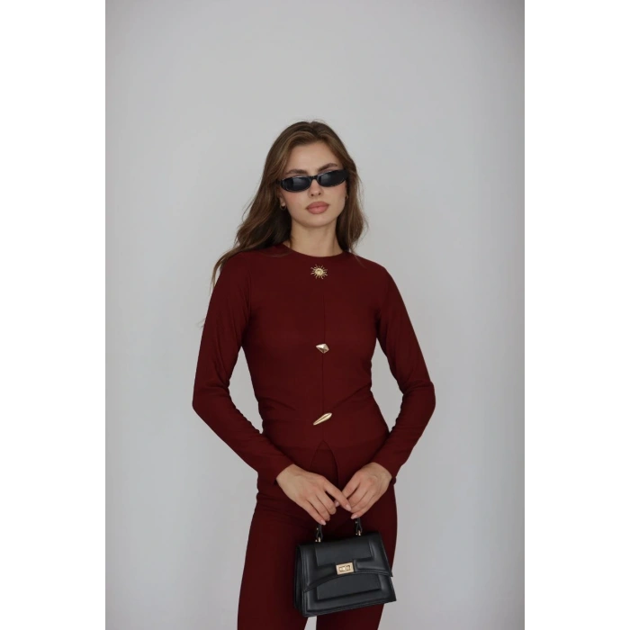 Ottoman alt üst takım bordo pt510442