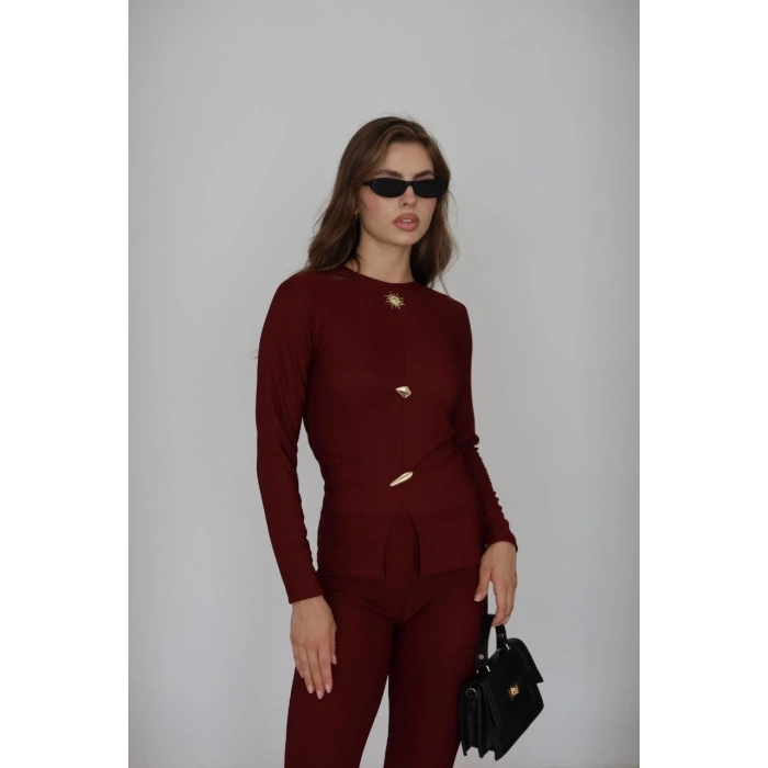 Ottoman alt üst takım bordo pt510442