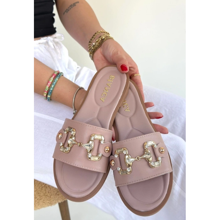 Toha Pudra Cilt Tokalı Terlik